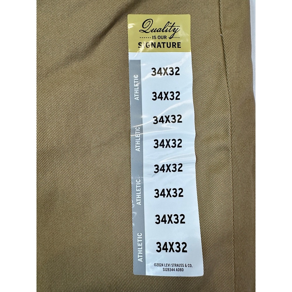 Signature by Levi Strauss Men's Athletic Tech Khaki Pants 34x32 Athletic Fit NEW - Picture 11 of 15